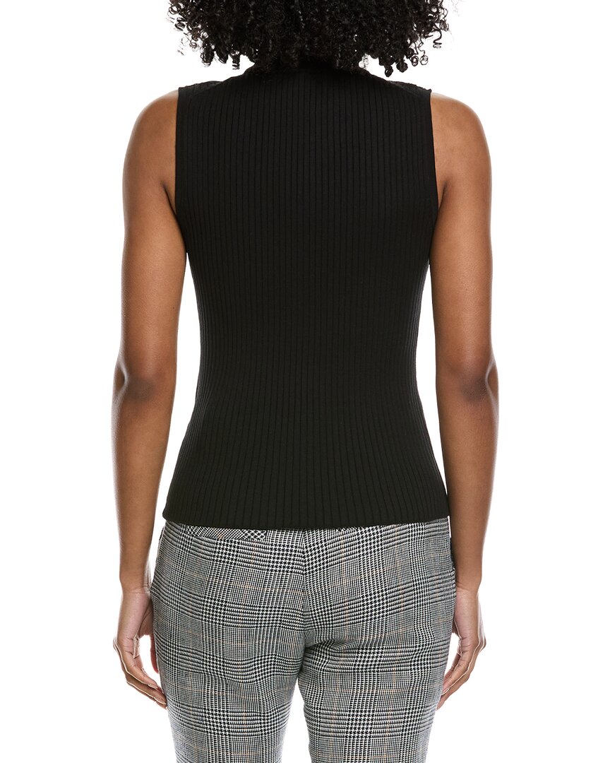 Elie Tahari Mock Neck Rib Top