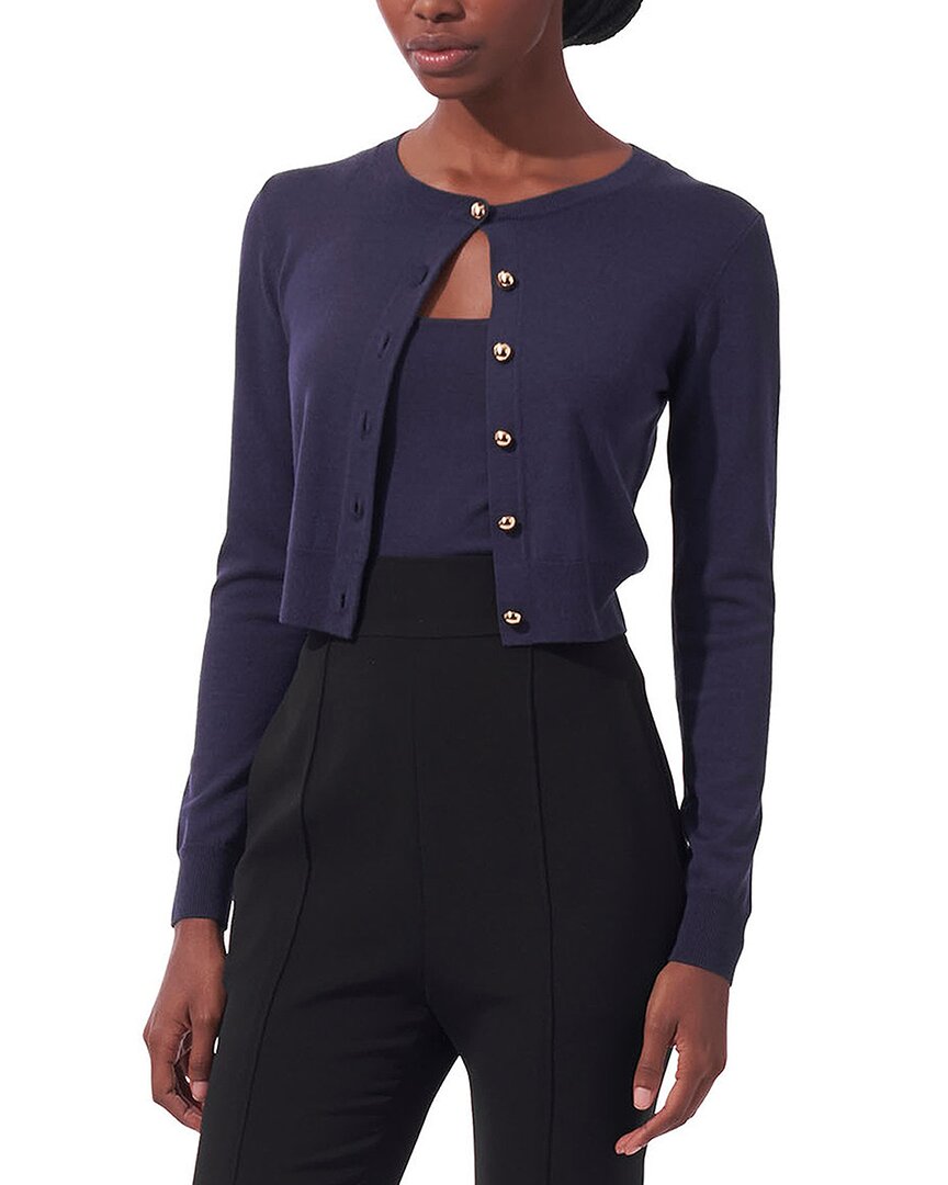 Carolina Herrera Crewneck Wool Sweater Blue