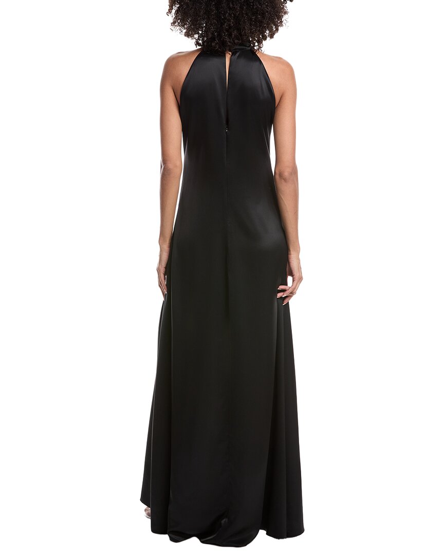 Toccin Jocelyn Tie Front Silky Satin Maxi Dress