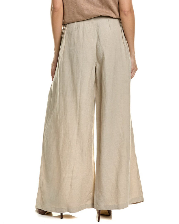 Madewell Pleated Linen-Blend Superwide Leg Pant