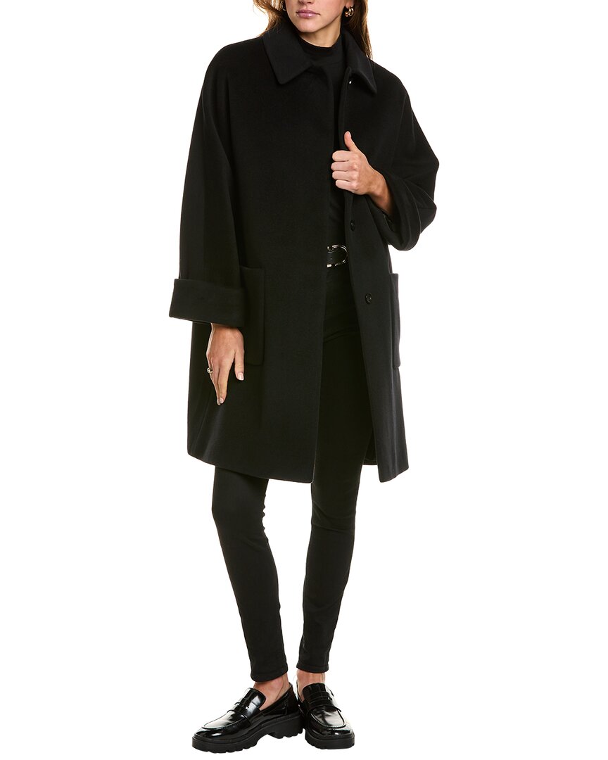 Cinzia Rocca Icons Medium Wool & Cashmere-Blend Coat 12 Black