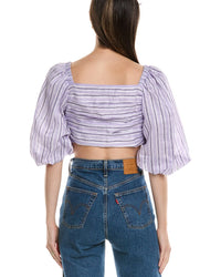 Sandro Linen-Blend Top