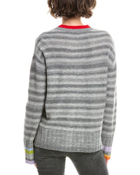 InCashmere Incashmere Striped Wool & Cashmere -Blend Sweater