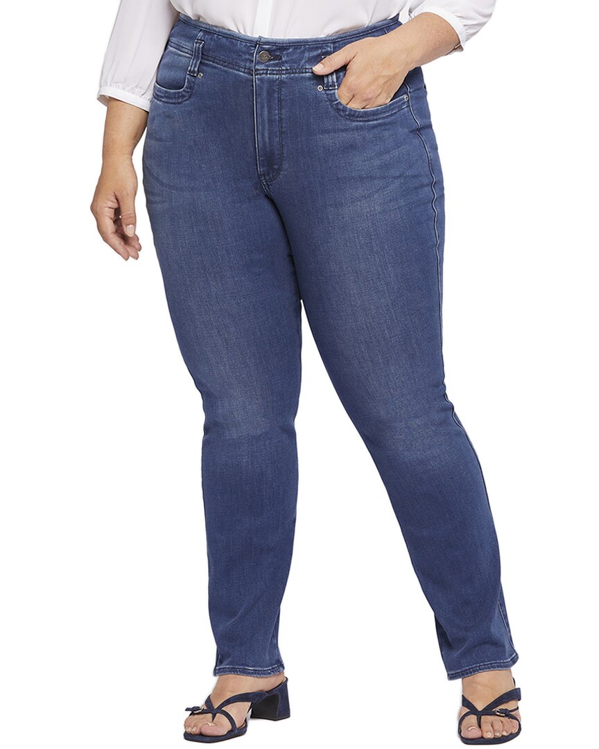 Nydj Plus Marilyn Rendezvous Straight Leg Jean Blue