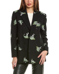 Red Valentino Wool-Blend Jacket Black