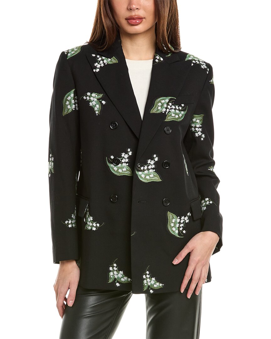 Red Valentino Wool-Blend Jacket Black
