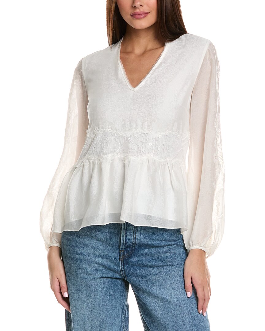 3.1 Phillip Lim Blouson Sleeve Silk Top Ivory 0