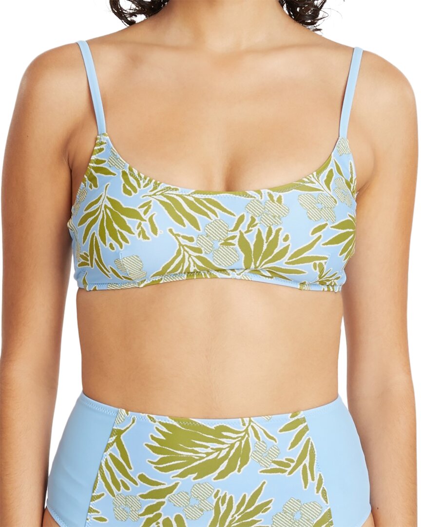 Tanya Taylor Kaia Bikini Top Plus 22W (3X) Blue