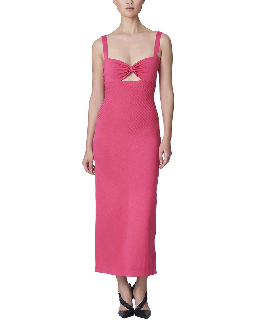 Carolina Herrera Sweetheart Silk-Blend Dress Geranium