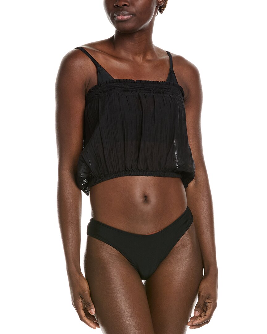 Ramy Brook Louise Silk-Blend Top Black