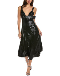Weworewhat Belt Bodice Midi Dress Regular 00 (XXS) Black