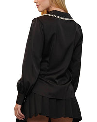 Why Dress Pearl Neck Button Up