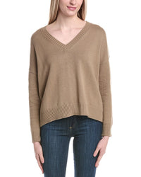 Minnie Rose Boxy Cashmere-Blend Sweater