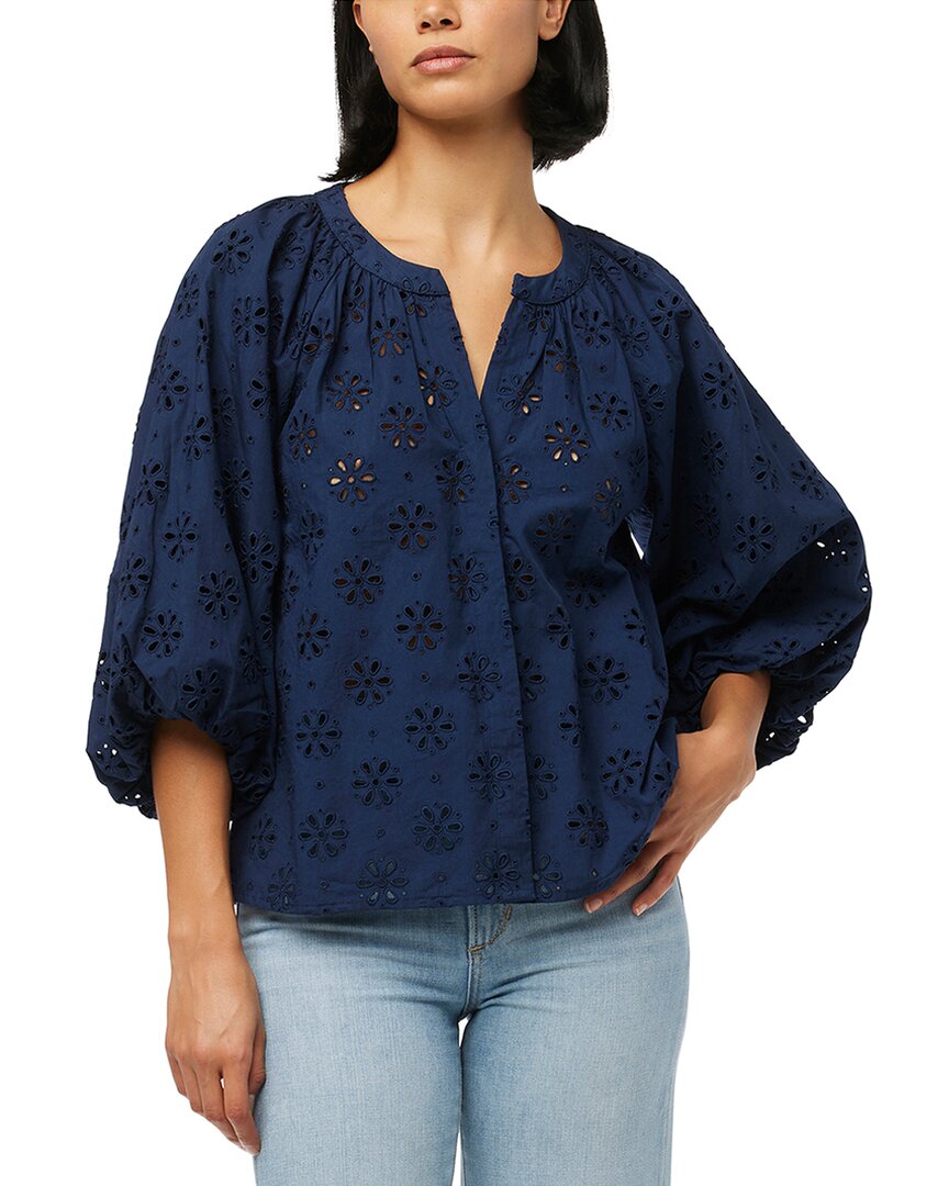 Joe's Jeans The Andie Broderie Blouse Blue