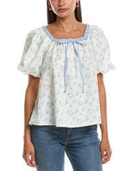 Luxe Always Puff Sleeve Top White