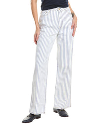 Dl1961 Gisele High-Rise Nautical Stripe Wide Leg Jean Blue