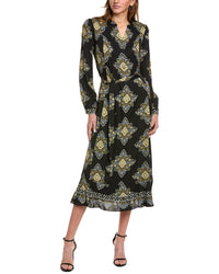 Elie Tahari The Mila Silk-Blend Shirtdress Black