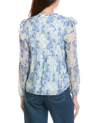 Sail To Sable Ruffle Front Blouse