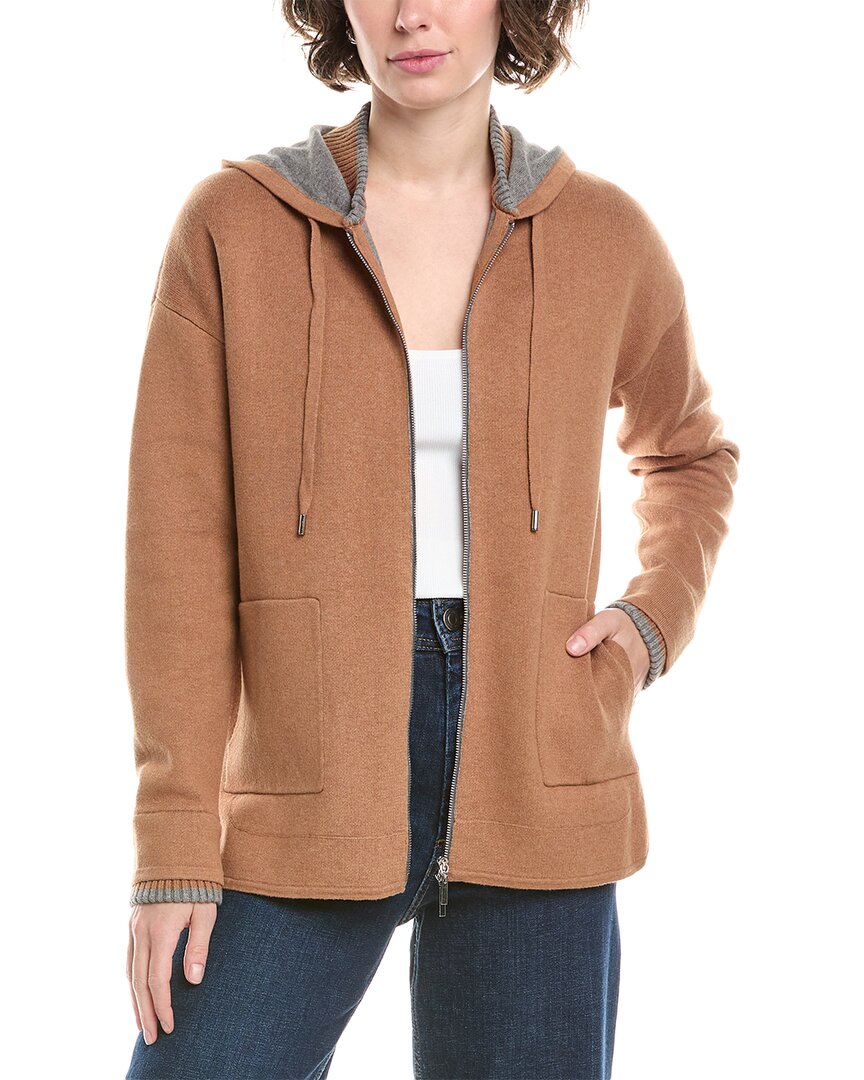 InCashmere In2 By Incashmere Hooded Cashmere-Blend Jacket