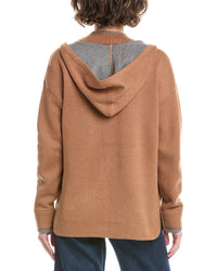 InCashmere In2 By Incashmere Hooded Cashmere-Blend Jacket