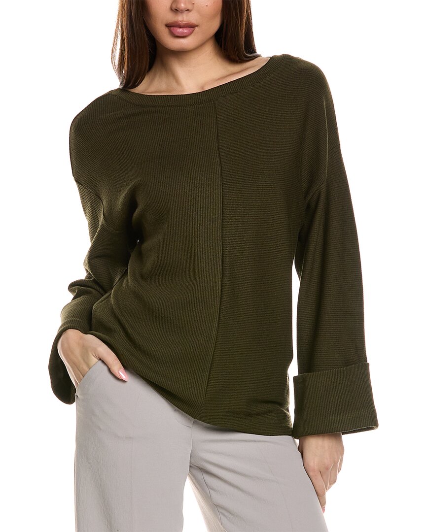 Joseph Ribkoff Ribbed Tunic Sweater Green