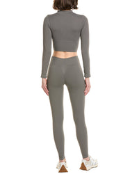 Marion 2Pc Zip Crop Top & Pant Set