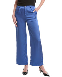 Gracia Satin Wide Leg Dress Pant Blue