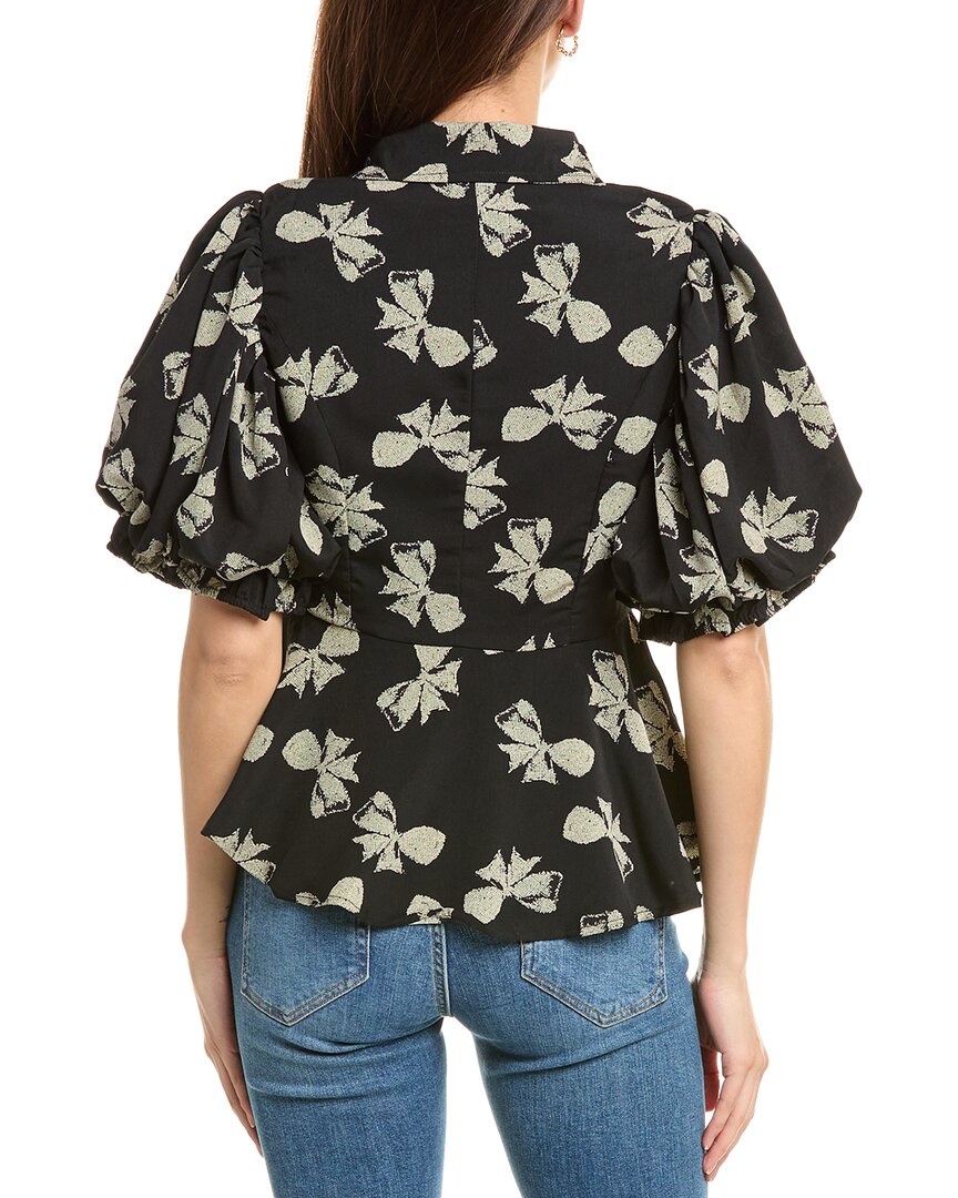 Gracia Puff Sleeve Peplum Blouse
