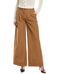 Simkhai Leroy Pleated Wide Leg Pant Brown Multi 2