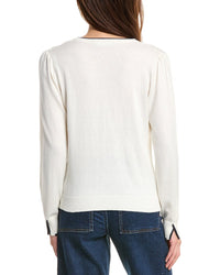 Hannah Rose Pearl Button Trimmed Cashmere-Blend Cardigan