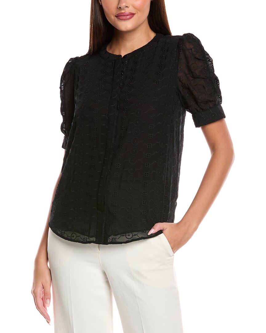 T Tahari Button Blouse