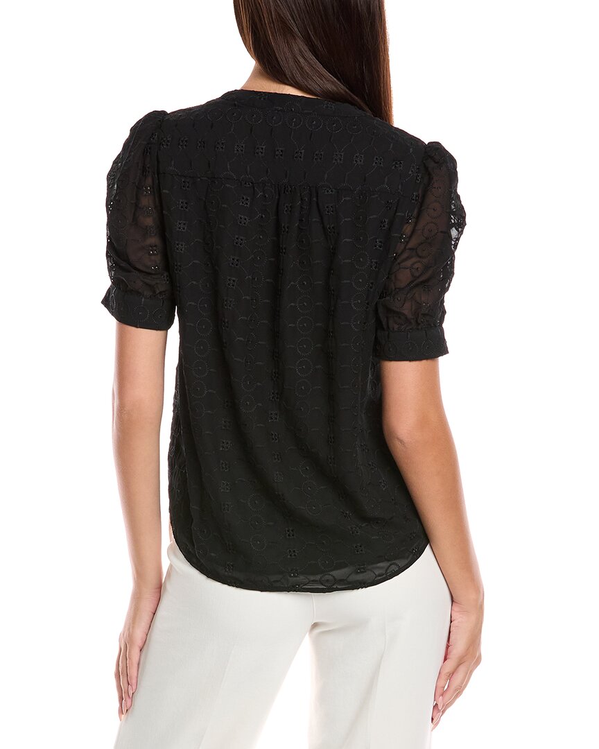 T Tahari Button Blouse