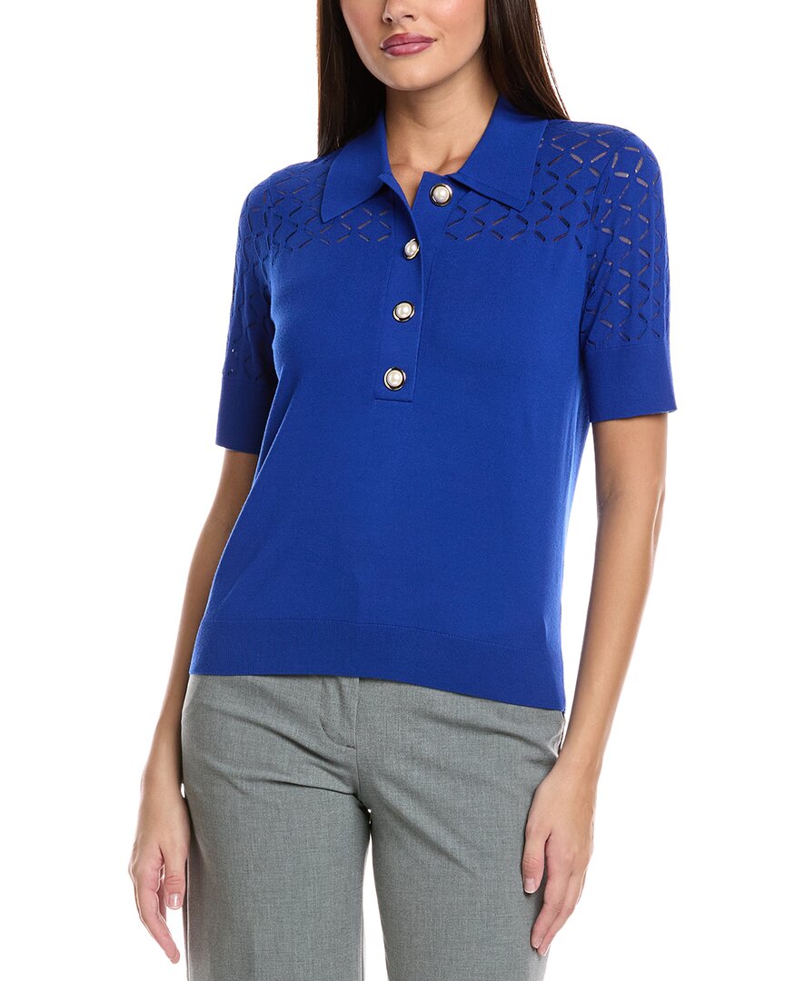 St. John St. John Float Knit Polo Shirt