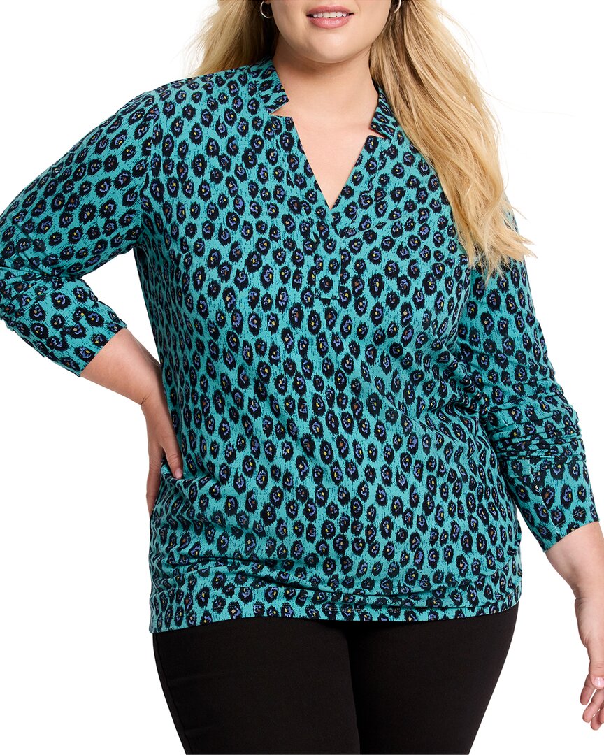 Nic+Zoe Plus Pebble Blues Top
