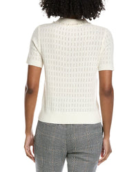 Elie Tahari Collar Rib Cashmere Polo Sweater