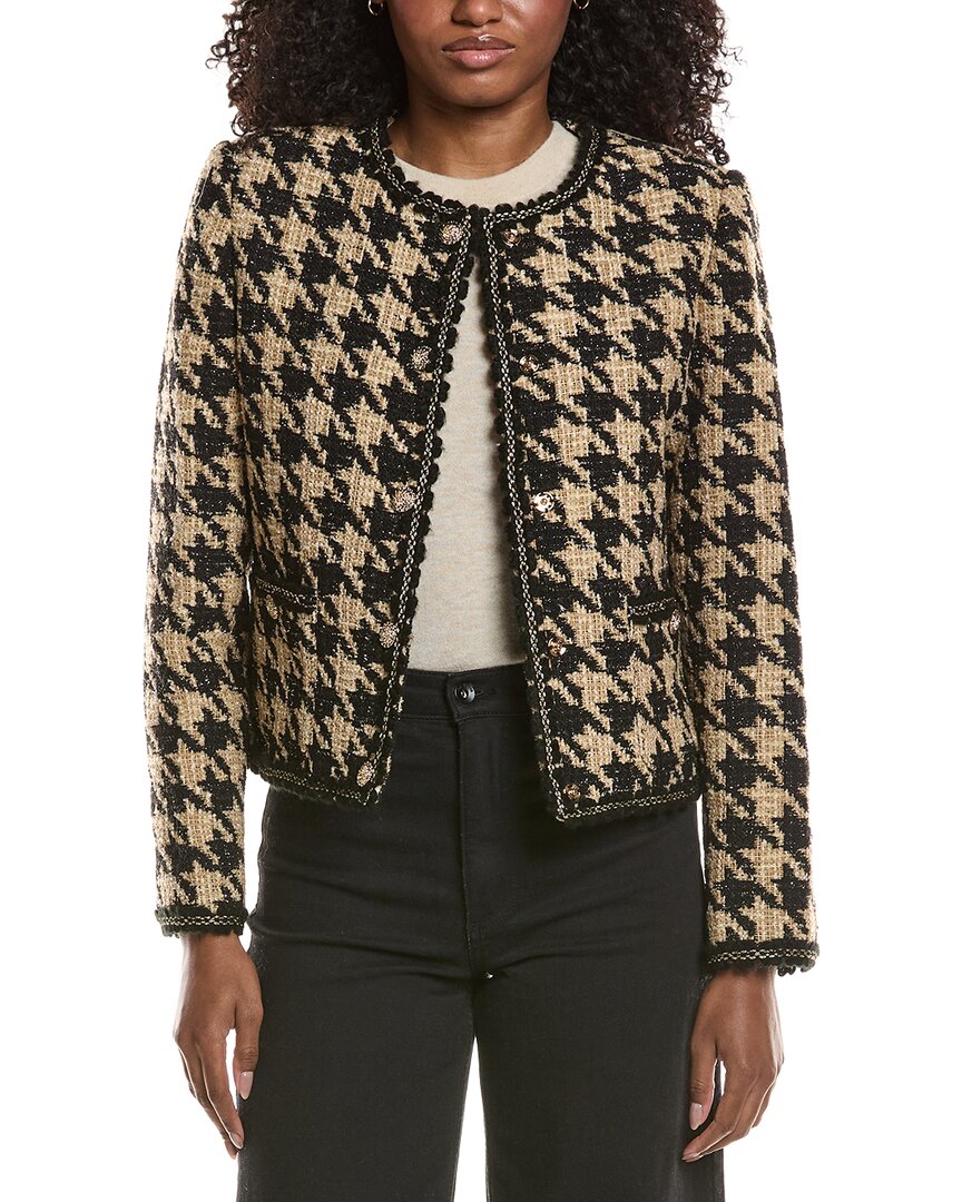 Elie Tahari Oversized Houndstooth Jacket