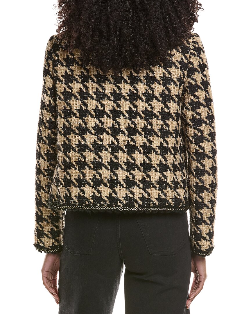 Elie Tahari Oversized Houndstooth Jacket
