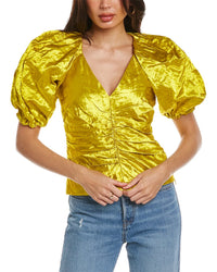 Ulla Johnson Metallic Top Yellow