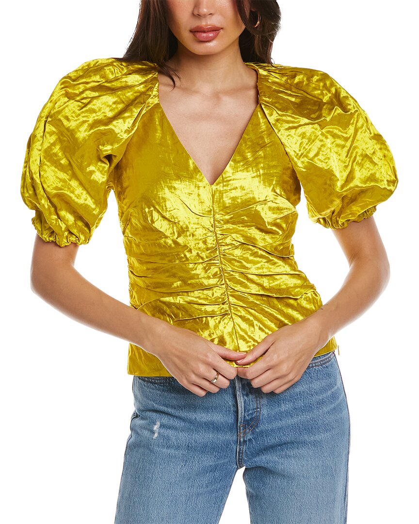 Ulla Johnson Metallic Top Yellow