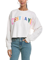 Project Social T C'est La Vie Raw Hem Sweatshirt