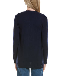 Sofiacashmere Braided Cable Wool & Cashmere-Blend Cardigan