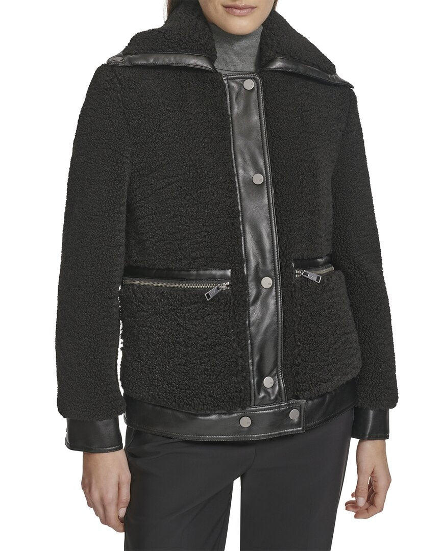 Andrew Marc Zepita Coat Black