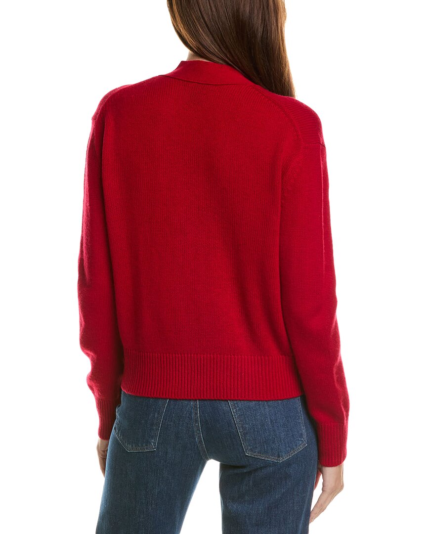 Forte Cashmere Pocket V-Neck Wool & Cashmere-Blend Cardigan