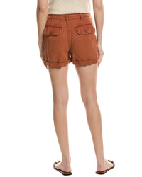 Bella Dahl Sedona Rolled Cuff Linen-Blend Utility Short
