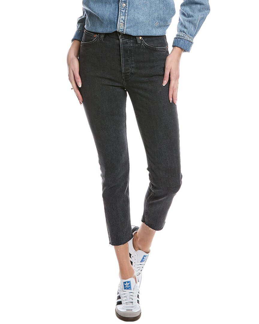 Re/Done 90S Noir High-Rise Ankle Crop Jean Multi