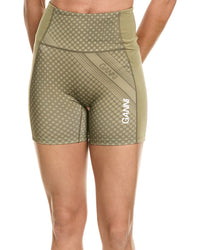 Ganni Active Ultra High-Waist Short Green