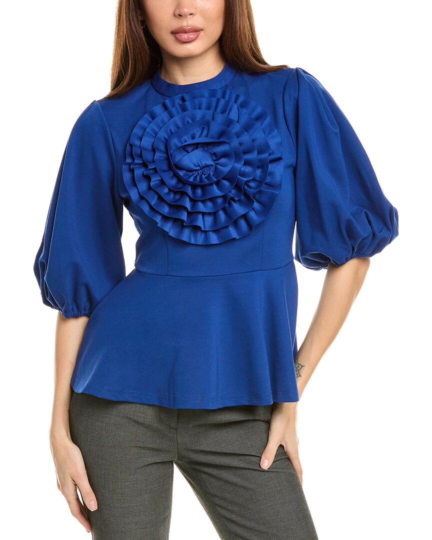 Gracia Puff Sleeve Peplum Top