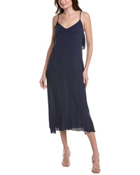 Marella Markus Silk-Blend Slip Dress Blue