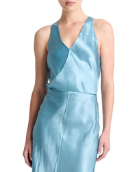 Vince Crossover V Neck Tank Regular 0 (XS) Blue