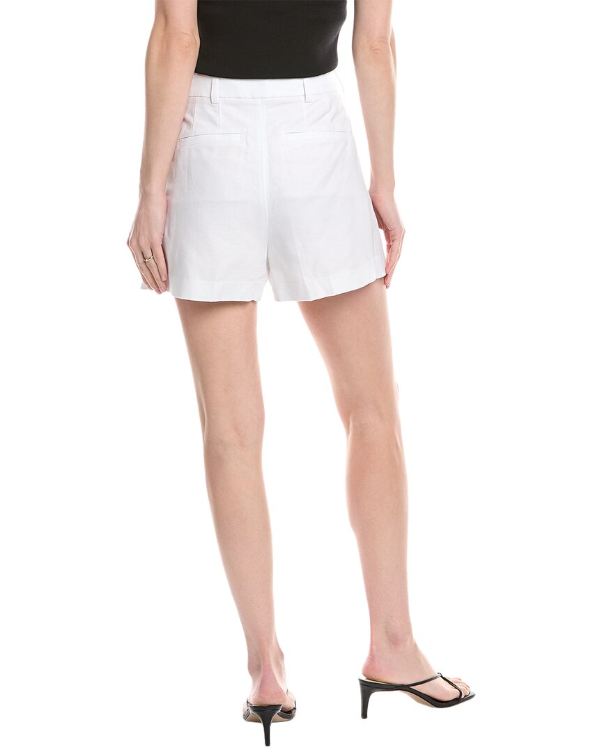 7 For All Mankind Pleated Linen-Blend Short